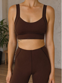 Brown sports top