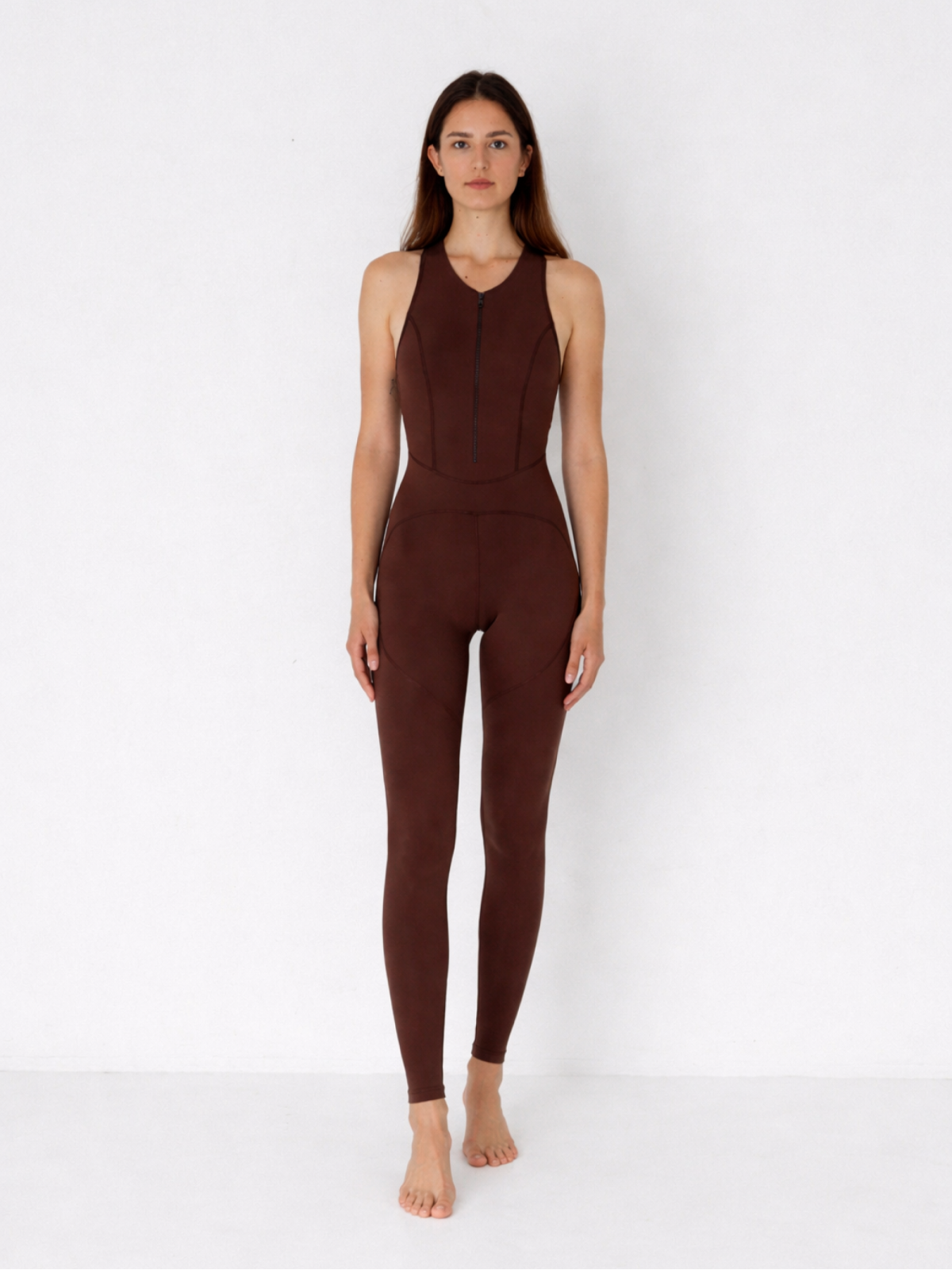Brown sports jumpsuit 