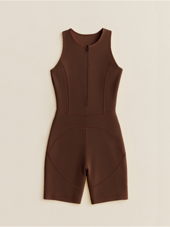Brown sports jumpsuit 