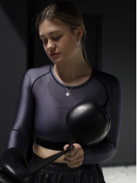 Рашгард спортивний короткий графіт