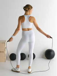 White sport leggings