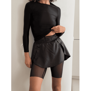 Mesh black short leggings