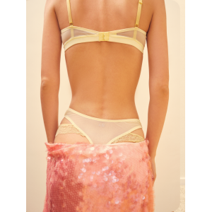 Yellow thong with wings