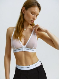 Mesh white bra